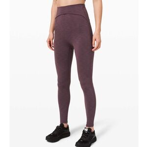 Lululemon Power Within Super High-Rise Pant 28" Heathered Black Currant Size 6